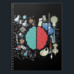 Caderno Espiral Arte musical Colorida Brain Science<br><div class="desc">Colorida Brain Science Music Art. Criativo Brain Scientist Musical.</div>