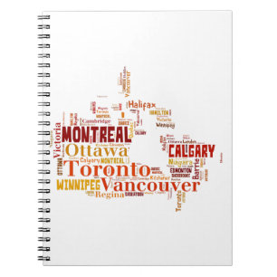 Caderno Espiral Arte nas cidades do Canadá