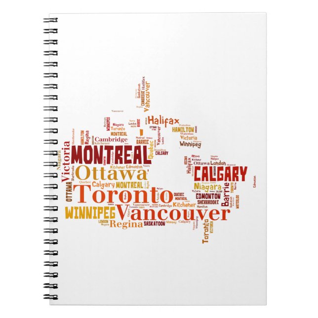 Caderno Espiral Arte nas cidades do Canadá (Frente)