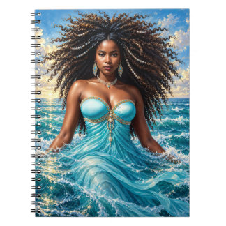Caderno Espiral Arte Oceânica de Yemaya Orisha