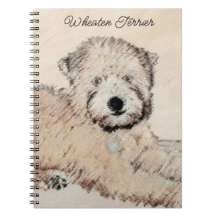 Caderno Espiral Arte original de pintura terrier com revestimento