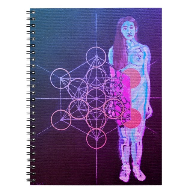 Caderno Espiral Arte Original do Notebook Autospiral Sagrado (Frente)
