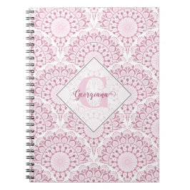 Caderno Espiral Arte Personalizada Deco Rosa Confetti Lace Mandala