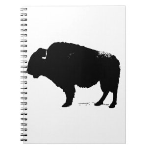 Caderno Espiral Arte Pop Black & White Búfalo Bisonte
