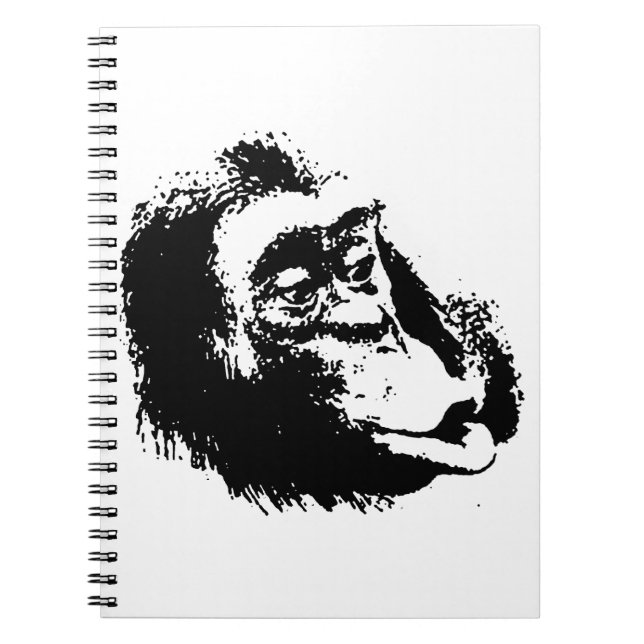 Caderno Espiral Arte Pop Macaco Engraçado (Frente)