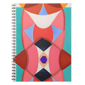 Caderno Espiral Arte Retro Geométrica Negrito Caleidoscópio