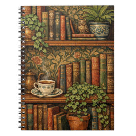 Caderno Espiral Arte retrô para amantes de livros
