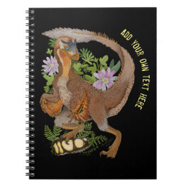Caderno Espiral Arte Selva do Dinossauro Raptor