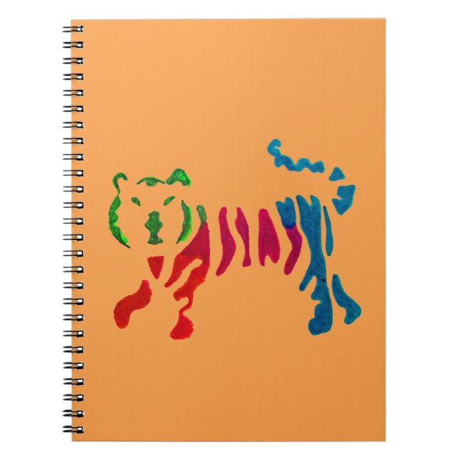 Caderno Espiral Arte-tigre-striptease (Frente)