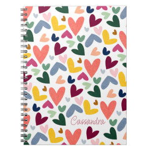 Caderno Espiral Arte Verde Cor de Rosa Cor-de-Rosa Cor-de-Laranja