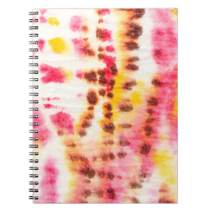 Caderno Espiral Arte Vermelha Suja. Tie Dye Texture. Pincel cinza