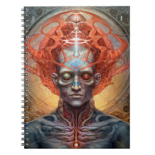 Caderno Espiral Arte visionária do Homem Surreal