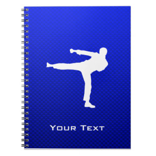 Caderno Espiral Artes marciais azuis