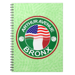 Caderno Espiral Arthur Ave Bronx - Notepad Italiano Americano
