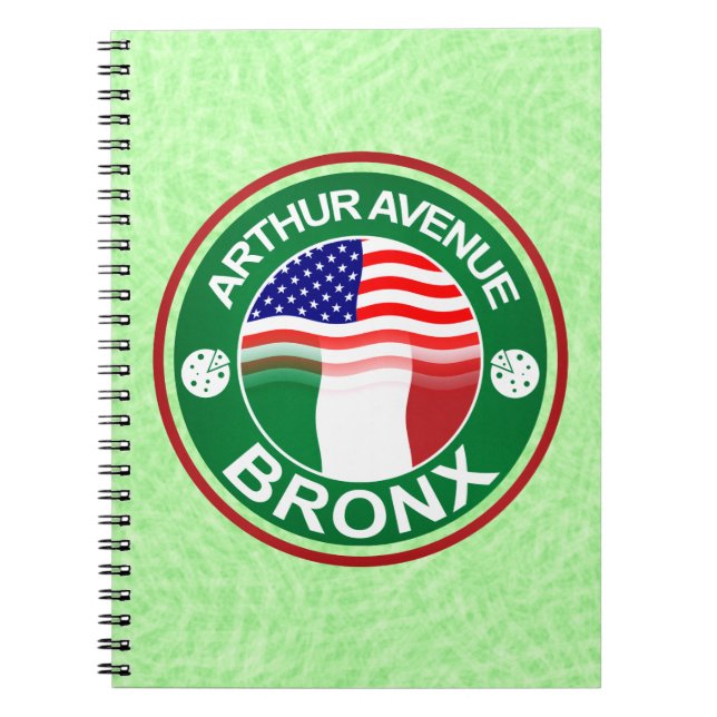 Caderno Espiral Arthur Ave Bronx - Notepad Italiano Americano (Frente)