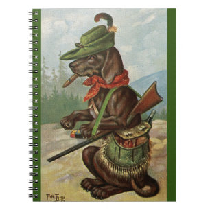 Caderno Espiral Arthur Thiele Comic Caça Cachorro Notebook Espiral