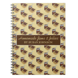 Caderno Espiral Artigos em lata de maçã de geleia caseira