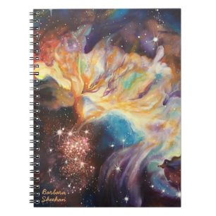 Caderno Espiral Artista da nebulosa da galáxia de Barbara Sheehan