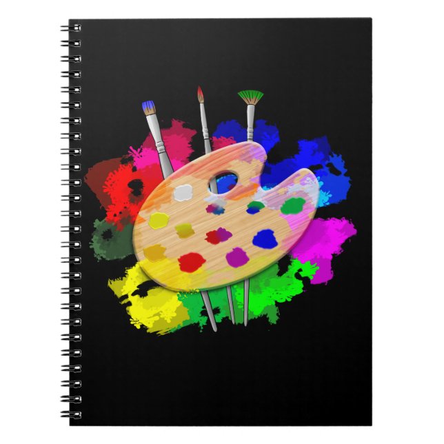 Caderno Espiral Artista da Paleta de Artista (Frente)