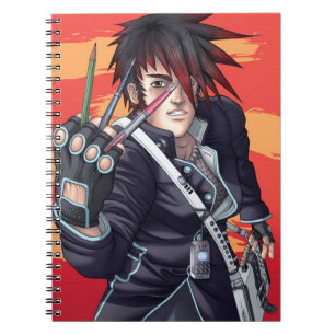 Caderno Espiral Artista de Manga do Anime