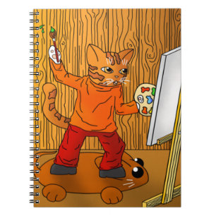 Caderno Espiral Artista Painter Cat