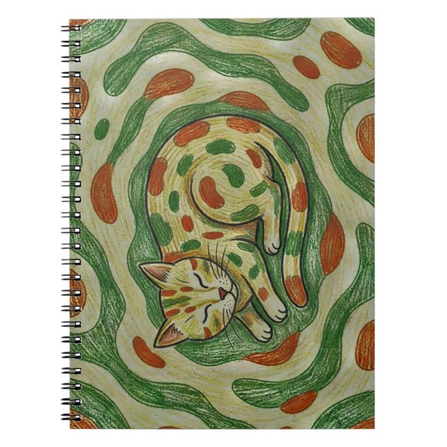 Caderno Espiral Artistic Calico Cat Camouflage Abstract Pattern (Frente)