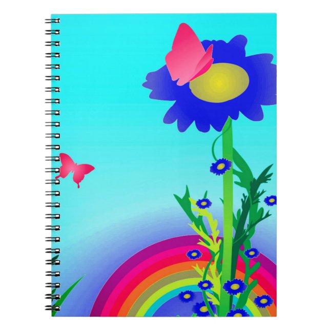 Caderno Espiral Artsy Cartoon Flower (Frente)