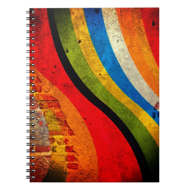 Caderno Espiral Artsy Striped Design (Frente)