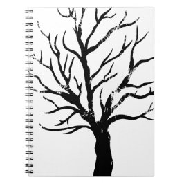 Caderno Espiral Árvore autóctone Lino Impressão