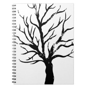 Caderno Espiral Árvore autóctone Lino Impressão
