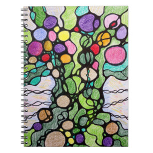 Caderno Espiral Árvore com frutas e flores