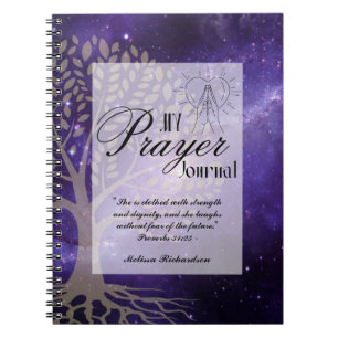 Caderno Espiral Árvore Cristã Personalizada do DIÁRIO de oração