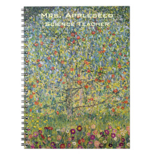 Caderno Espiral Árvore da Maçã por Gustav Klimt, Vintage Art No
