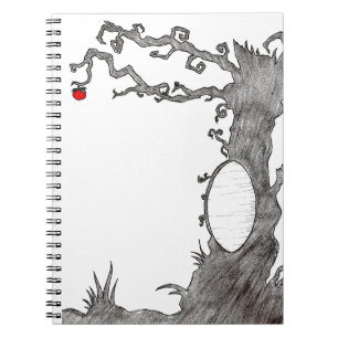 Caderno Espiral Árvore da mágica de branco da neve