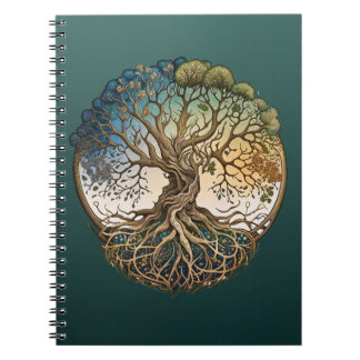Caderno Espiral Árvore da Vida Fantasia Celta Knot Tree