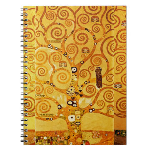 Caderno Espiral Árvore da vida Gustav Klimt Nouveau
