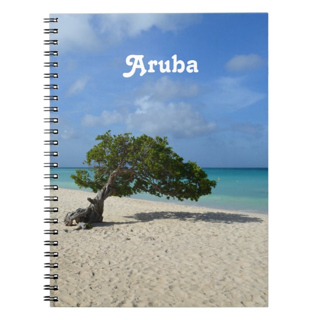 Caderno Espiral Árvore de Aruba Divi Divi (Frente)