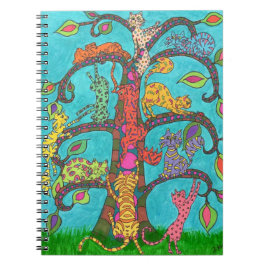 Caderno Espiral Árvore de Gatos da Vida