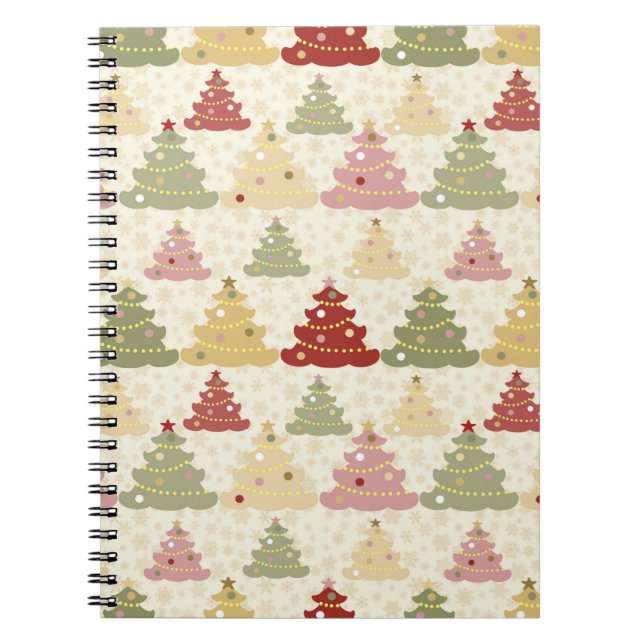 Caderno Espiral Árvore de Natal colorida (Frente)