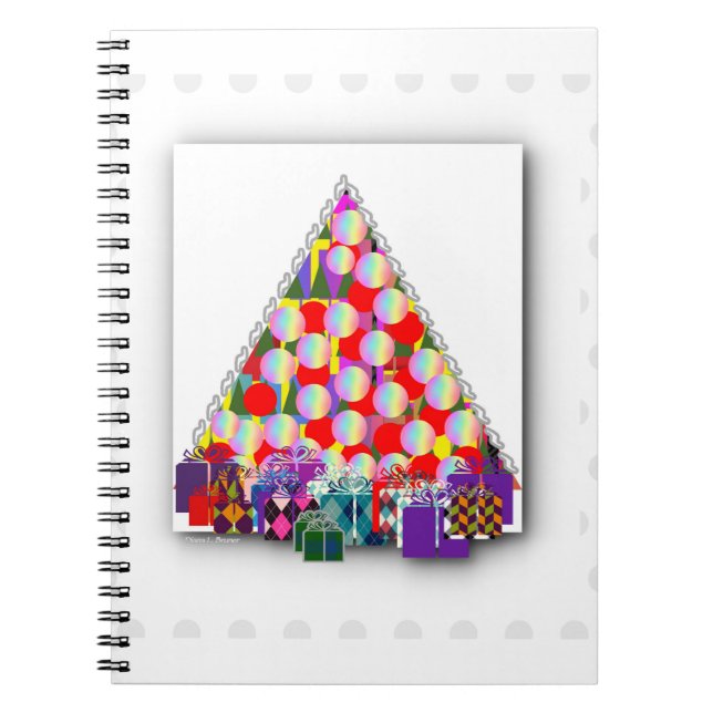 CADERNO ESPIRAL ÁRVORE DE NATAL COM PRESENTES (Frente)