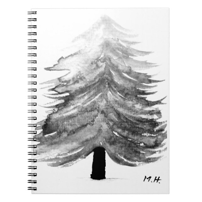 Caderno Espiral Árvore de Natal elegante (Frente)