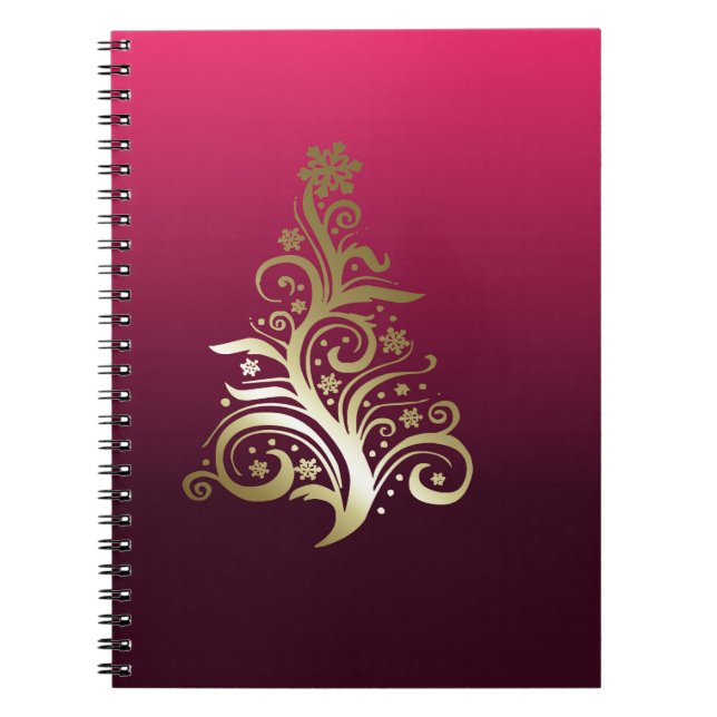 Caderno Espiral Árvore de Natal espumante (Frente)