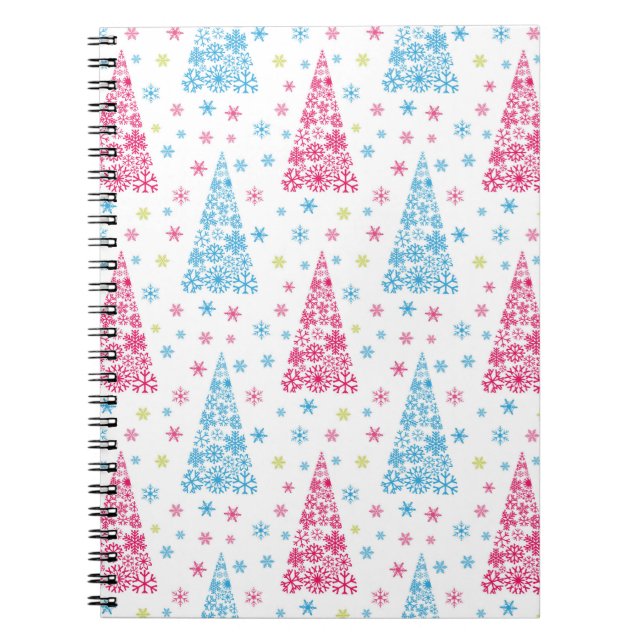 Caderno Espiral Árvore de Natal Moderna Elegante (Frente)