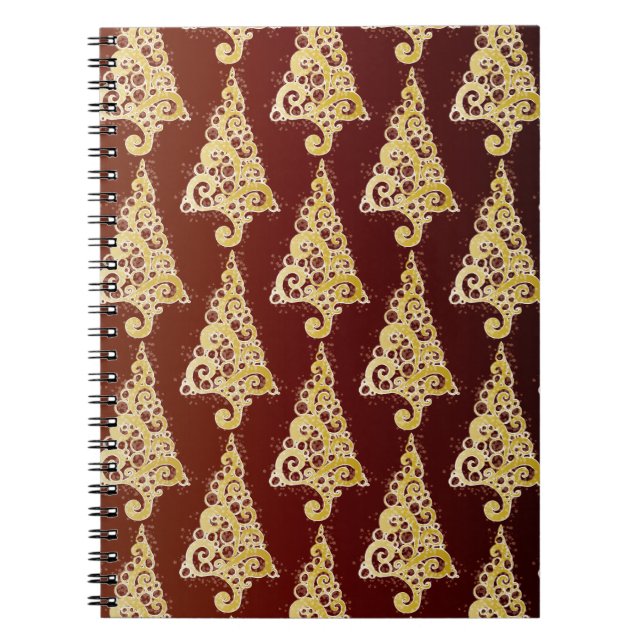 Caderno Espiral Árvore de Natal Sparkly (Frente)