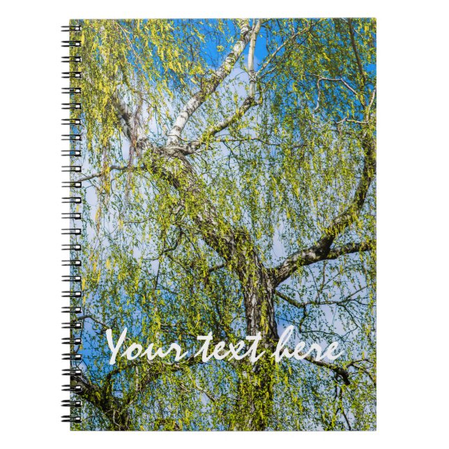 Caderno Espiral Árvore de pássaros - Primavera está no ar (Frente)