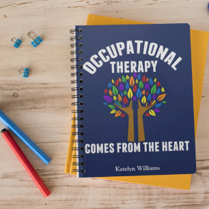 Caderno Espiral Árvore de Terapêutica Ocupacional Bastante Azul 