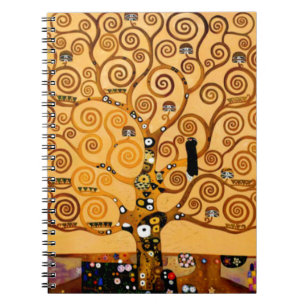 Caderno Espiral Árvore de vida por belas artes de Gustavo Klimt