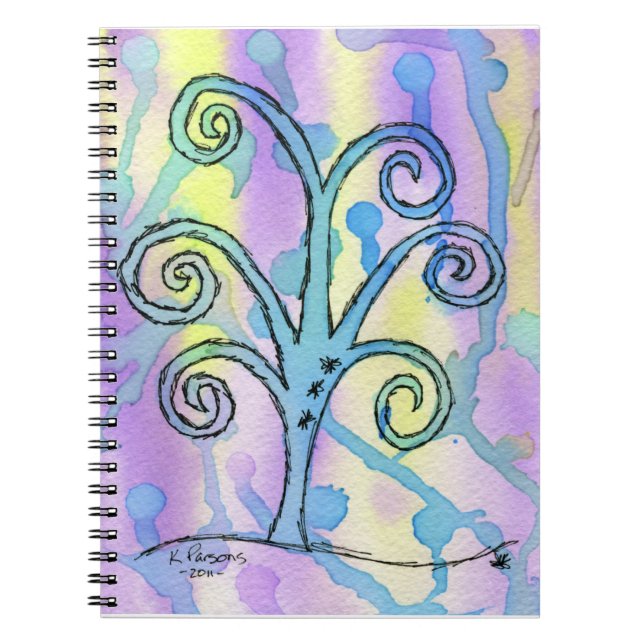 Caderno Espiral Árvore encaracolado (Frente)