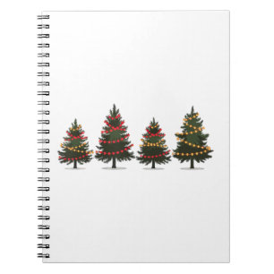 Caderno Espiral Árvore Feliz de Natal Camisas de Natal para Mulher