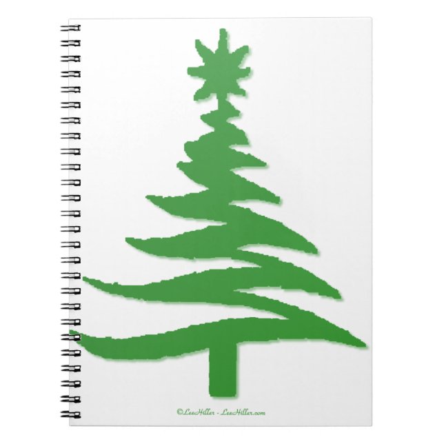 Caderno Espiral Árvore Natal Verde (Frente)